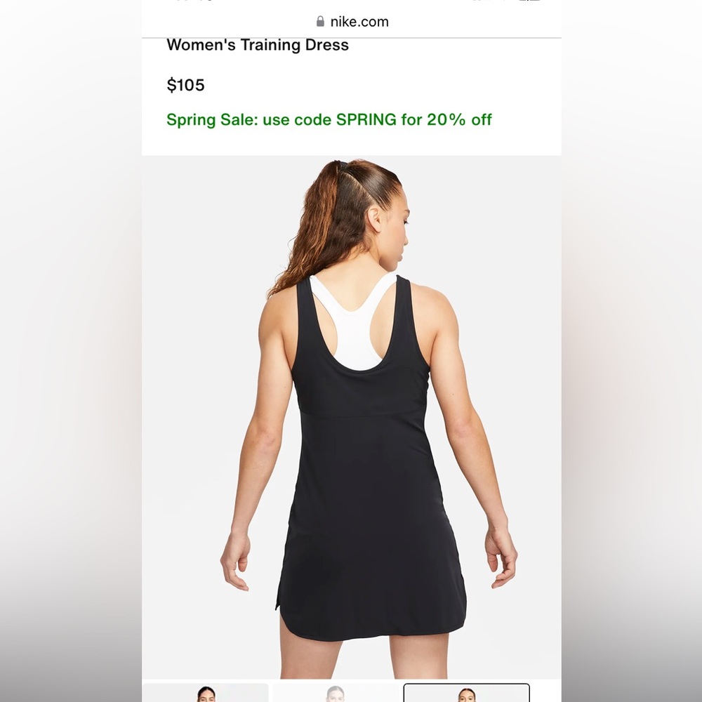 Nike dri fit Bliss training dress w/built in shorts. NWT. Retail 105